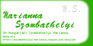 marianna szombathelyi business card